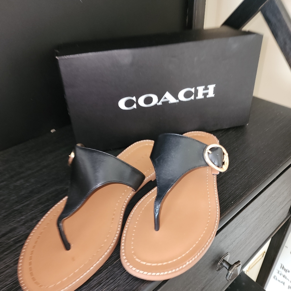 Coach Lesli Leather sandal